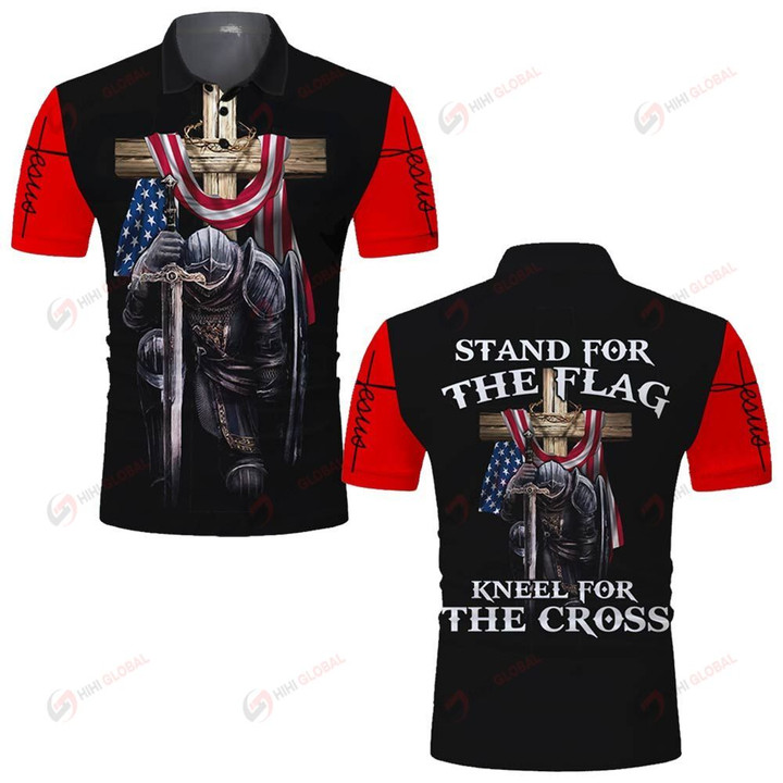 Stand for the Flag kneel for the cross Jesus knight Christian ALL OVER PRINTED SHIRTS DH061905