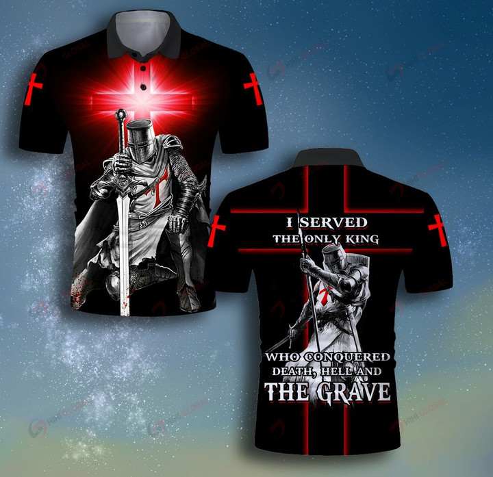 God I served the only king Knight Templar Kneeling ALL OVER PRINTED SHIRT 0619102