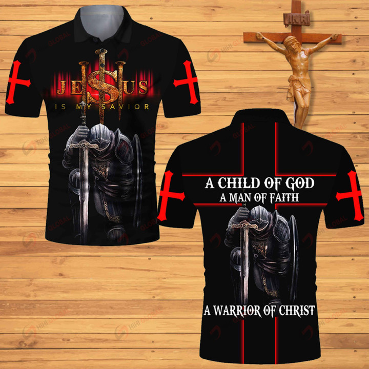 A Child Of God A Man of Faith A Warrior Of Christ All Over Printed Hoodie Hawaiian Polo T Shirt