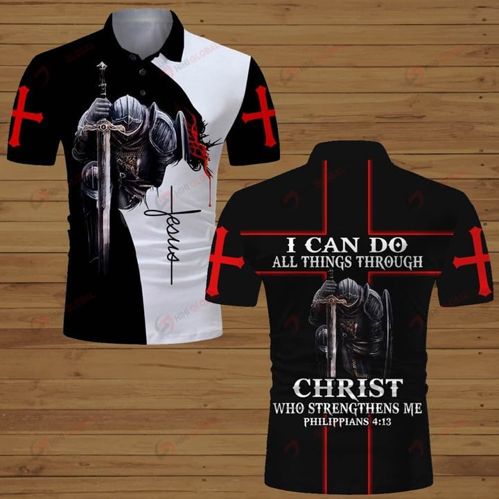 I can do all things through Christ who strengthens me knight Christian Jesus ALL OVER PRINTED SHIRTS DH062001