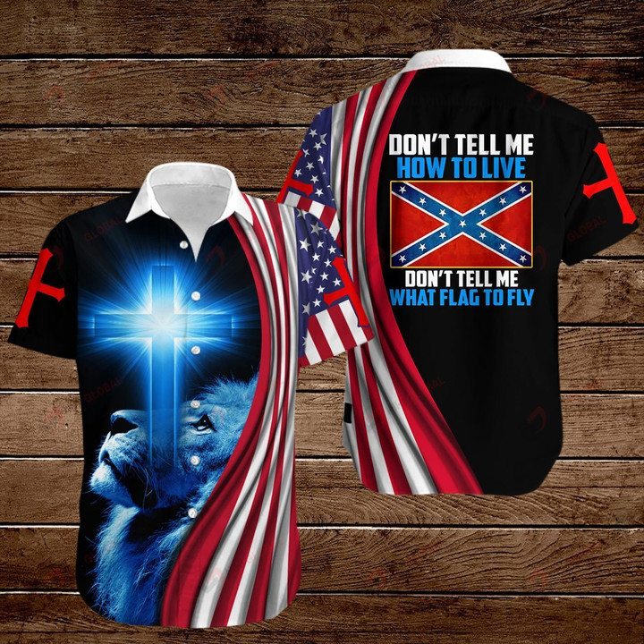 Confederate States of America Flag Don't tell me how to live Don't tell me what flag to fly ALL OVER PRINTED SHIRTS hoodie 3d 0820904