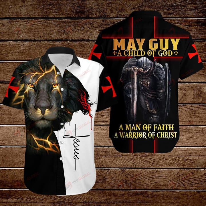 May guy A child of God A man of Faith A warrior of Christ ALL OVER PRINTED SHIRTS hoodie 3d