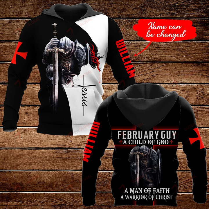 February Guy A Child of God Personalized name ALL OVER PRINTED SHIRTS DH092902