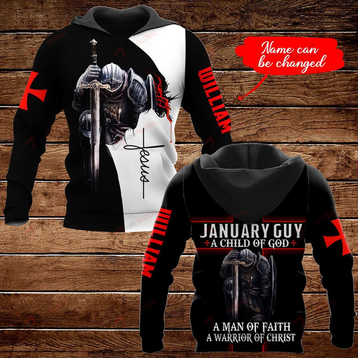 January Guy A Child of God Personalized name ALL OVER PRINTED SHIRTS DH092901