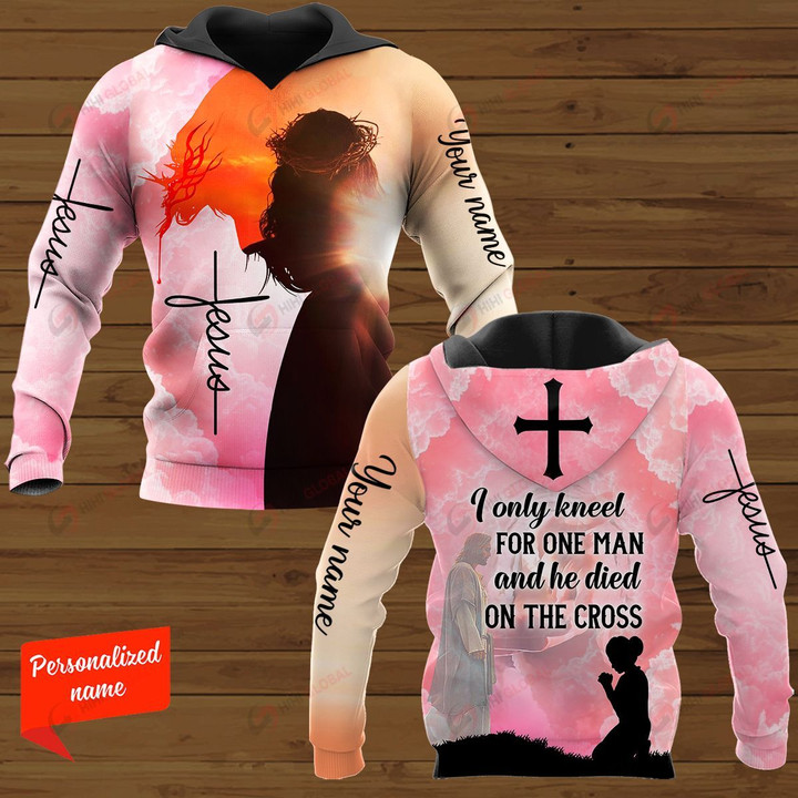 I Only Kneel For One Man And He Died On The Cross Personalized ALL OVER PRINTED SHIRTS