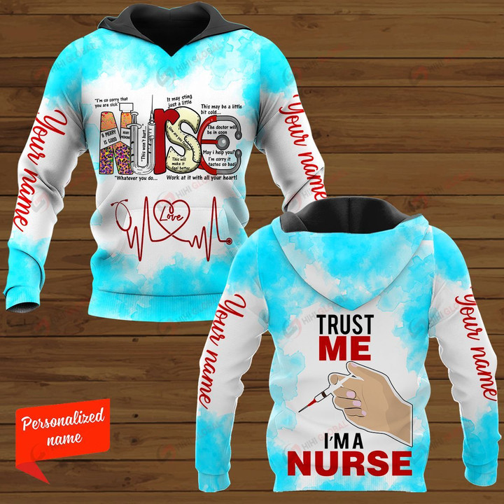Trust Me I'm A Nurse Personalized ALL OVER PRINTED SHIRTS