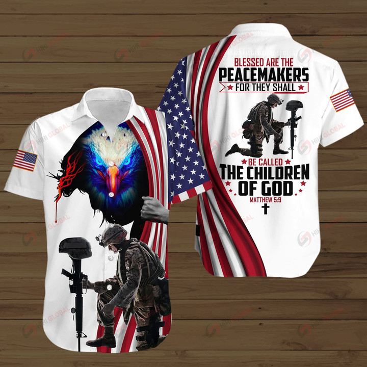 BLESSED ARE THE PEACEMAKERS FOR THEY SHALL BE CALLED THE CHILDREN OF GOD ALL OVER PRINTED SHIRTS