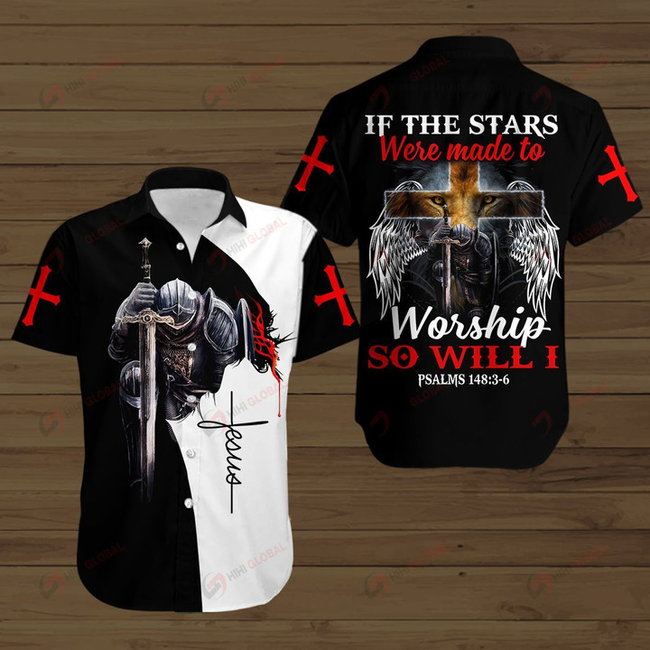If The Stars Were Made To Workship So I Will Knight Christian Jesus  ALL OVER PRINTED SHIRTS