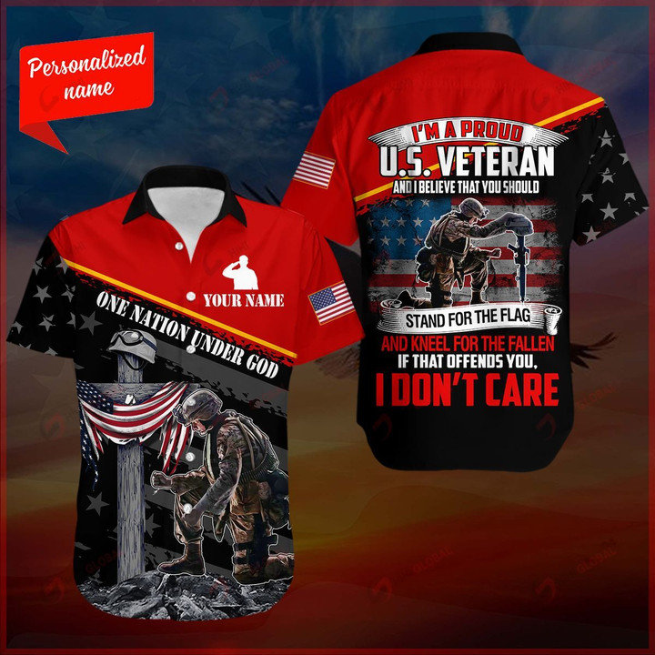 I am a  Proud US Veteran Personalized ALL OVER PRINTED SHIRTS
