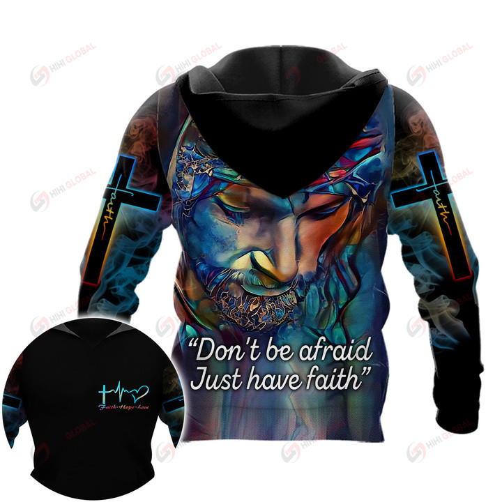 Don't be afraid jus have faith Jesus Christian ALL OVER PRINTED SHIRTS