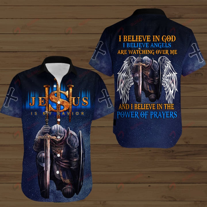 Jesus Christ I Believe In God I Believe In Angles Are Watching Over Me And I Believe In The Power Of Prayers Christian Cross Bible ALL OVER PRINTED SHIRTS HOODIE Polo