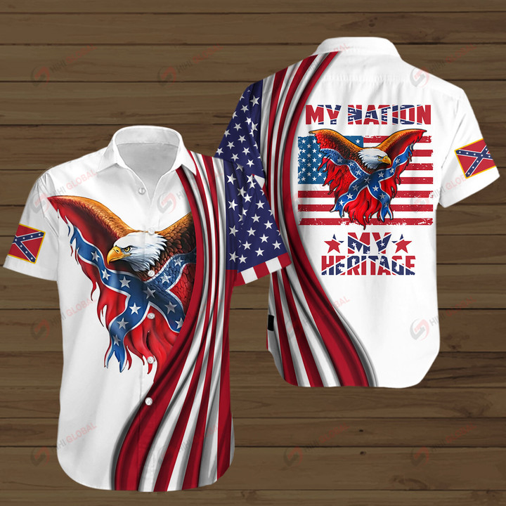 One Nation My Heritage Confederate States ALL OVER PRINTED SHIRTS