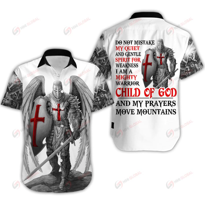 A Child of God Templar Kinght Christian God Jesus ALL OVER PRINTED SHIRTS