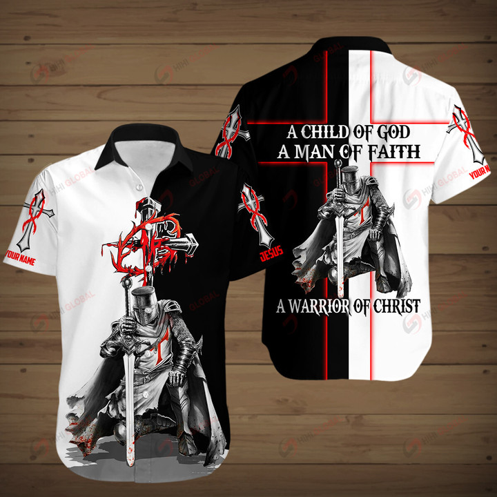 A Child of God Templar Knight Christian God Jesus Personalized ALL OVER PRINTED SHIRTS