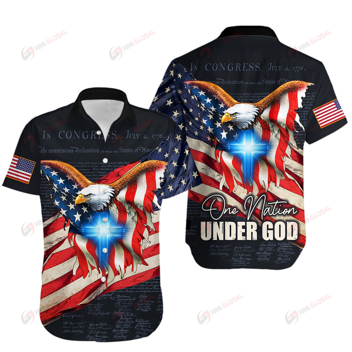 One Nation Under God Christian Jesus ALL OVER PRINTED SHIRTS