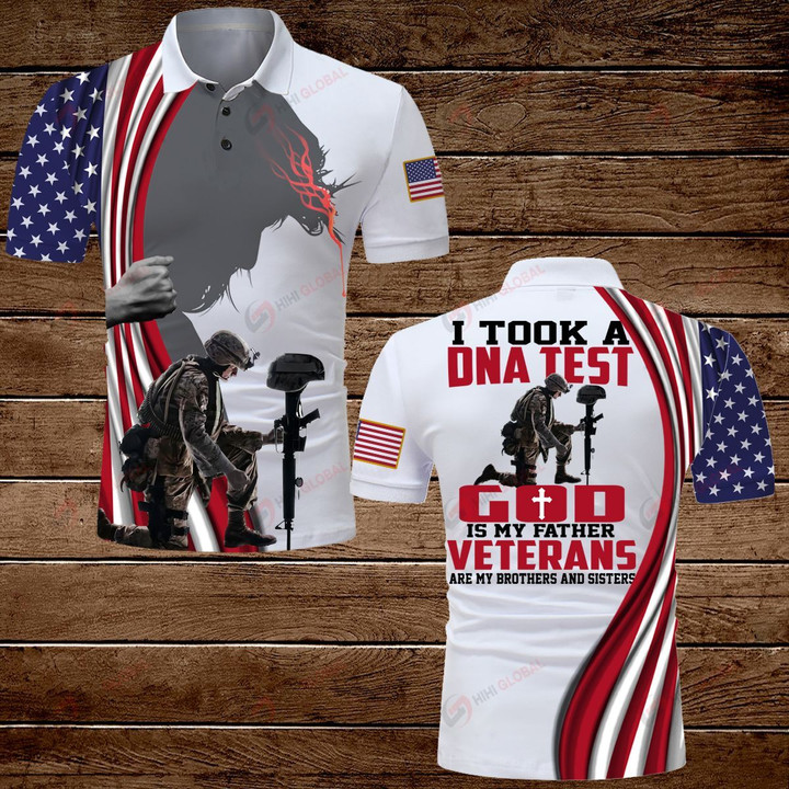 I took a DNA test God is my Father Veterans are my brothers and sisters ALL OVER PRINTED SHIRTS hoodie 3d 0629199