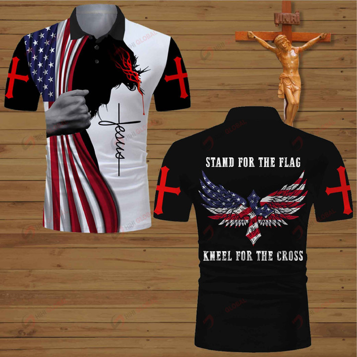 Stand for the flag kneel for the Cross Jesus Christian ALL OVER PRINTED SHIRTS DH070101