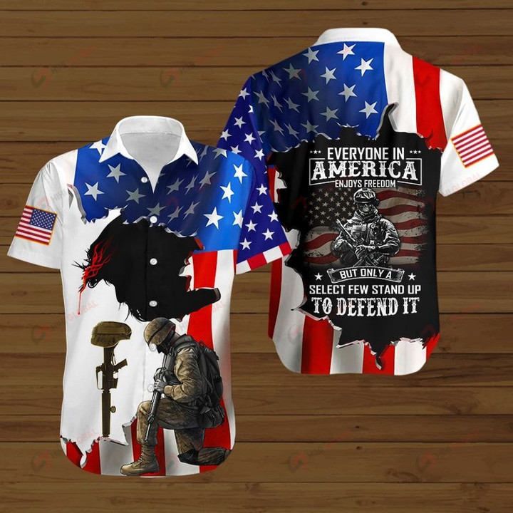 U.S Veterans Everyone in America enjoys freedom but only a select few stand up to defend it ALL OVER PRINTED SHIRTS hoodie 3d 0707669
