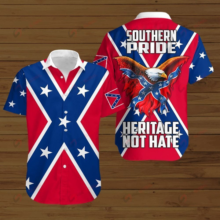 Southern Pride Heritage Not hate Confederate states of America flag  ALL OVER PRINTED SHIRTS DH072001