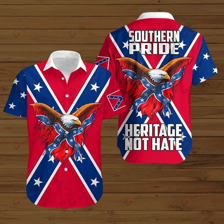Southern Pride Heritage Not hate Confederate states of America flag  ALL OVER PRINTED SHIRTS DH072103
