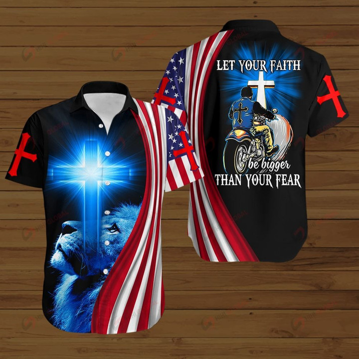 Biker Let your faith be bigger than your fear God Jesus ALL OVER PRINTED SHIRTS hoodie 3d 0803668