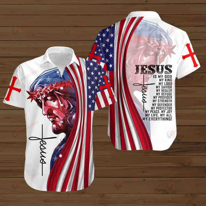 Jesus is my all my life my everything American Flag Jesus ALL OVER PRINTED SHIRTS DH080701