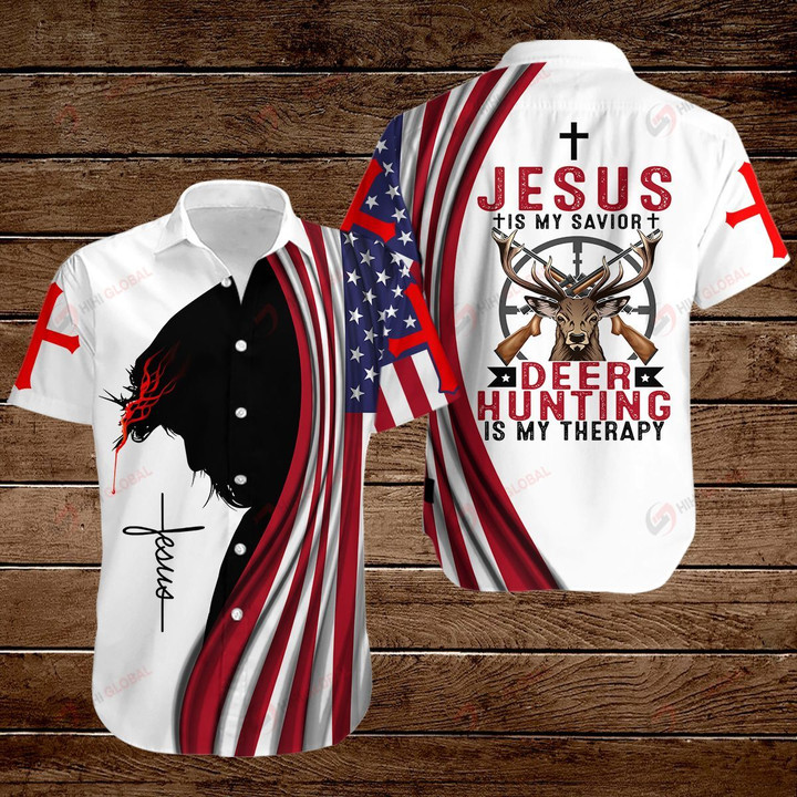 Jesus is my Savior Deer Hunting is my therapy ALL OVER PRINTED SHIRTS hoodie 3d 0814891