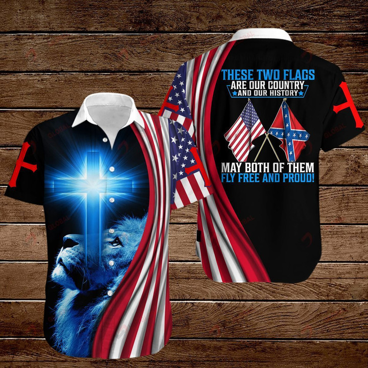 Confederate States of America Flag These two flags are our country and out history may both of them fly free and proud ALL OVER PRINTED SHIRTS hoodie 3d 0820906