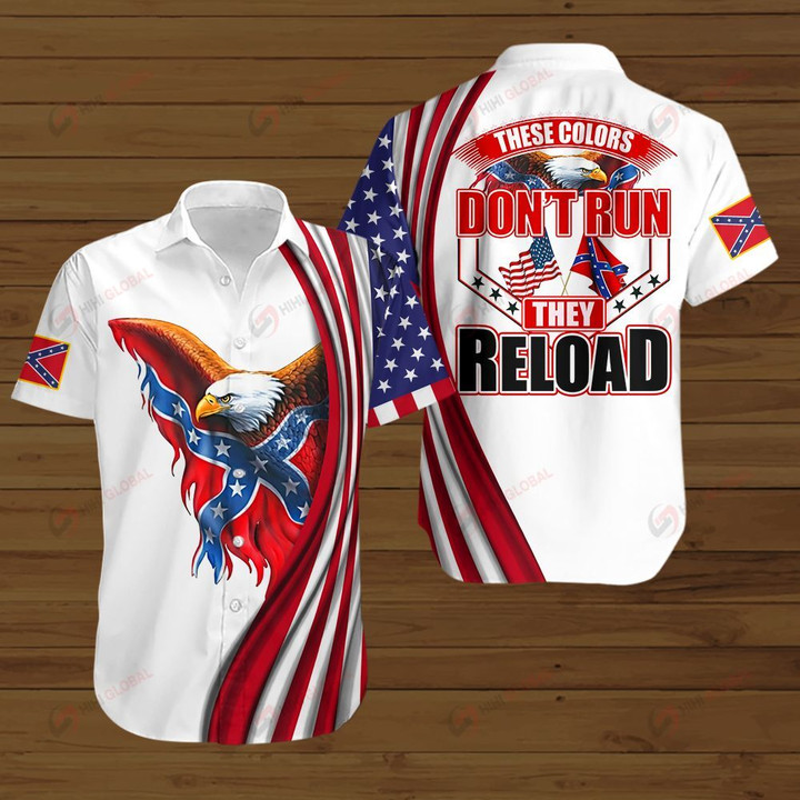 Confederate States of America Flag These colors don't run They reload ALL OVER PRINTED SHIRTS DH091406