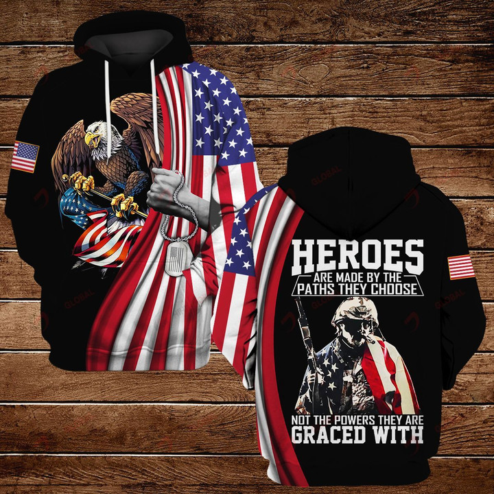 Heros are made by the paths they chooes Not the powers they are graced with ALL OVER PRINTED SHIRTS