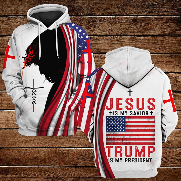 Jesus is my savior Trump is my president ALL OVER PRINTED SHIRTS