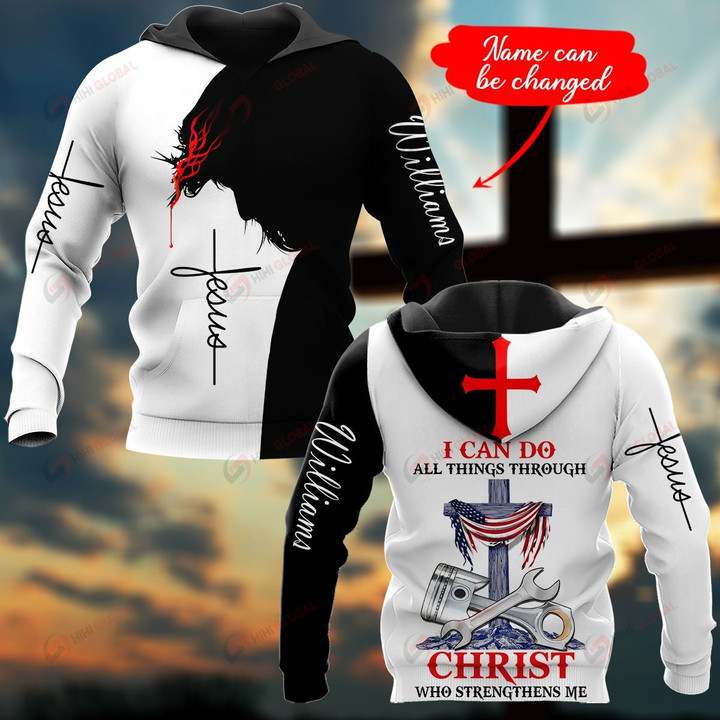 Mechanic I can do all things through Christ Personalized name ALL OVER PRINTED SHIRTS 21102010