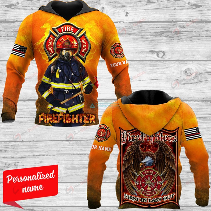 Firefighter fist in last out Personalized ALL OVER PRINTED SHIRTS 231220