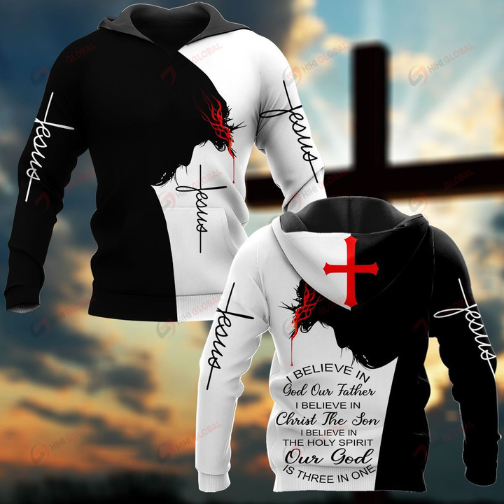 I Believe in God Our Father I Believe in Christ The Son I Believe in The Holy Spirit Our God is Three In One ALL OVER PRINTED SHIRTS Dh01042108