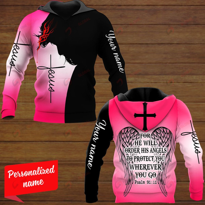 For He Will Order His Angels To Protect You Wherever You Go Psalm 91:11 Personalized ALL OVER PRINTED SHIRTS