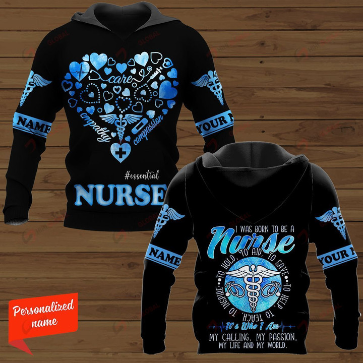 #essential Nurse I Was Born To Be A Nurse To Hold To Aid To Save To Help To Teach Nurse Personalized ALL OVER PRINTED SHIRTS