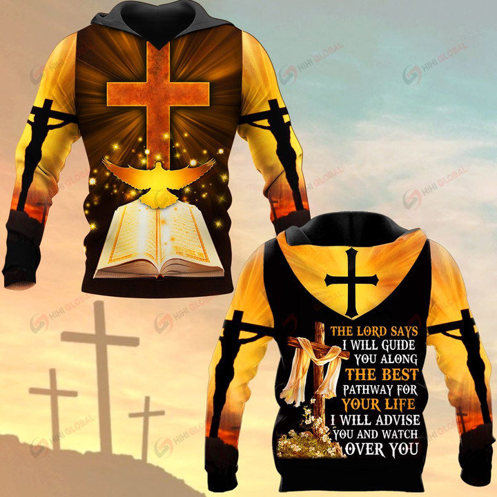 The Lord Says I will Guide You Along The Best Pathway For Your Life I Will Advise You and Watch Over You ALL OVER PRINTED SHIRTS 11012106