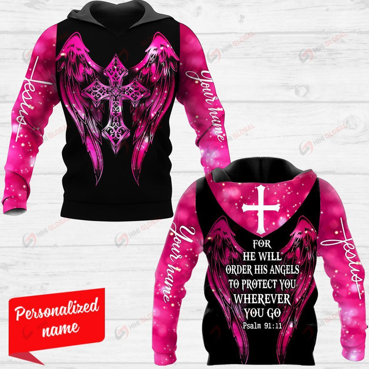For He Will Order His Angels To Protect You Wherever You Go Personalized ALL OVER PRINTED SHIRTS