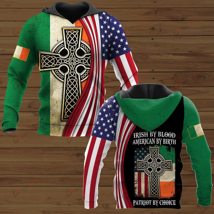 Irish By Blood American By Birth Patriot By Choice Patrick's Day Patrick Patricks day ALL OVER PRINTED SHIRTS
