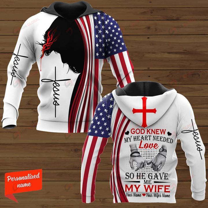 God Knew My Heart Need Love So He Gave ME My Wife Personalized ALL OVER PRINTED SHIRTS