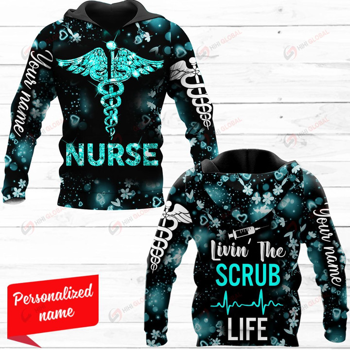 Livin' The Scrub Life Nurse Personalized ALL OVER PRINTED SHIRTS
