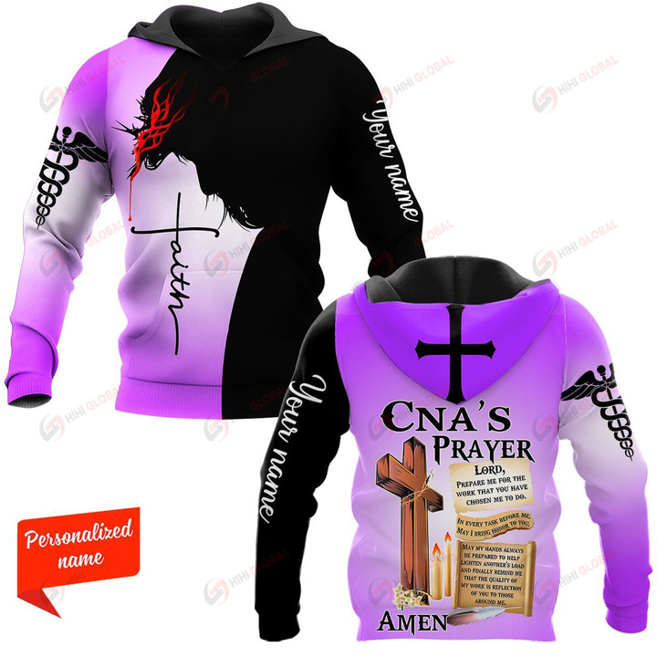 CNA's Prayer Lord, Prepare Me For The Work That You Have Chosen Me To Do Certified Nursing Assistant Nurse Personalized ALL OVER PRINTED SHIRTS