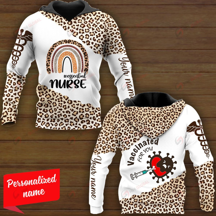 #essential Vaccinated For You Nurse Personalized  ALL OVER PRINTED SHIRTS
