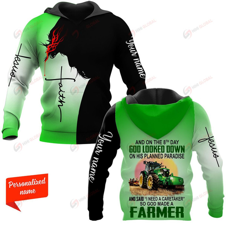 And On The 8th Day God Looked Down On His Planned Paradise And Said: I Need A Caretaker So God Made A Farmer Personalized ALL OVER PRINTED SHIRTS