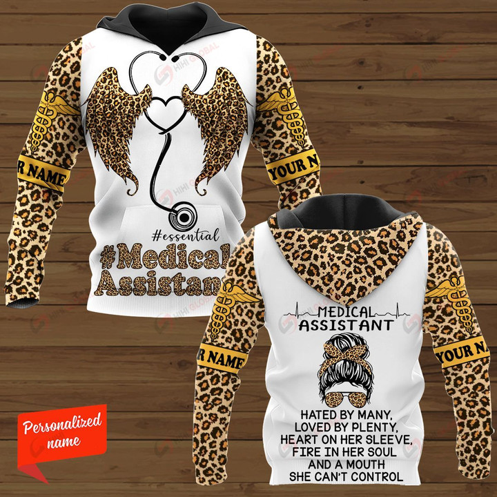 Medical Assistant Hate By Many Loved By Plenty, Heart On Her Sleeve, Fire In Her Soul And A Mouth She Can't Control Nurse Personalized ALL OVER PRINTED SHIRTS