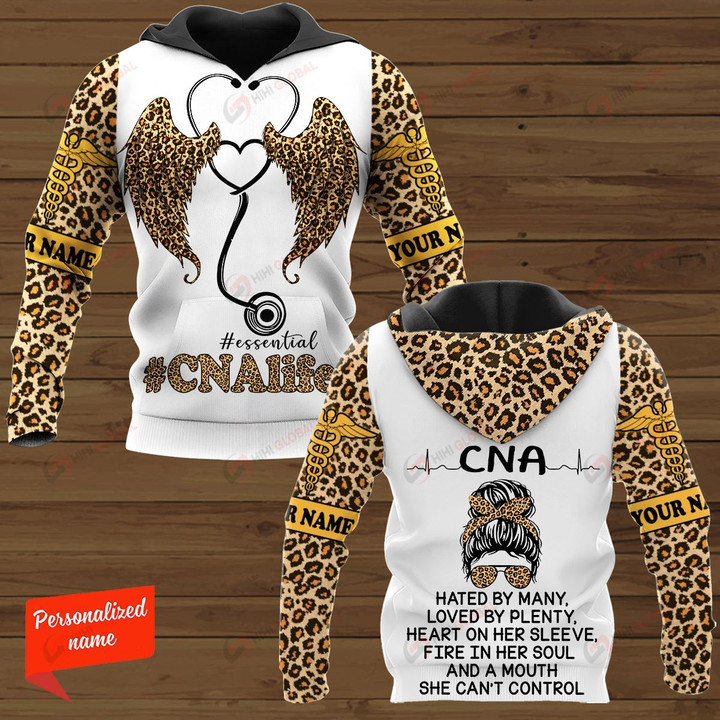 CNA Hate By Many Loved By Plenty, Heart On Her Sleeve, Fire In Her Soul And A Mouth She Can't Control Certified Nursing Assistant Nurse Personalized ALL OVER PRINTED SHIRTS