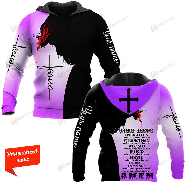 Lord Jesus Enlighten What's Dark In Me Amen purple  Personalized ALL OVER PRINTED SHIRTS