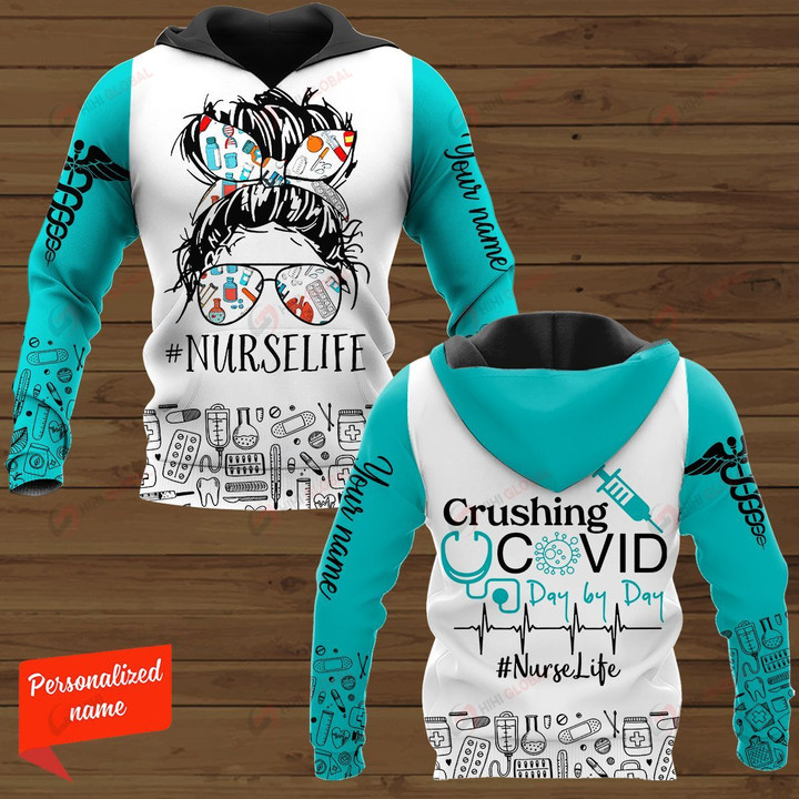 Crushing Covid Day By Day NurseLife Nurse Personalized ALL OVER PRINTED SHIRTS
