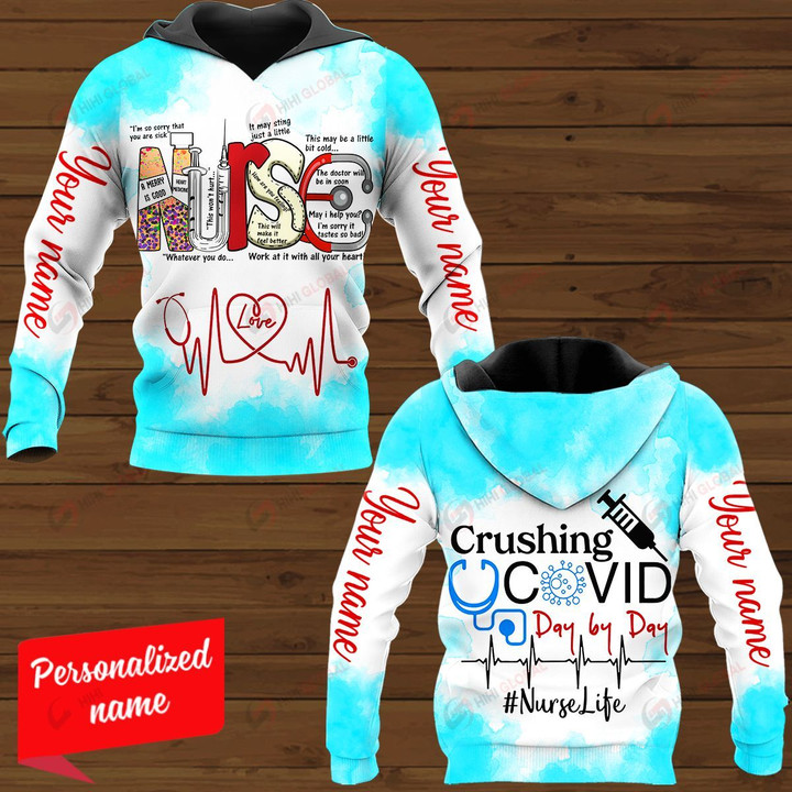 Crushing C0vid Day By Day Nurse Personalized ALL OVER PRINTED SHIRTS