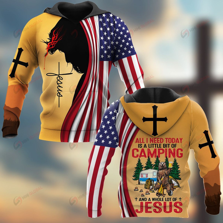 All I Need Today Is A Little Bit Of Camping And A Whole Lot Of Jesus ALL OVER PRINTED SHIRTS